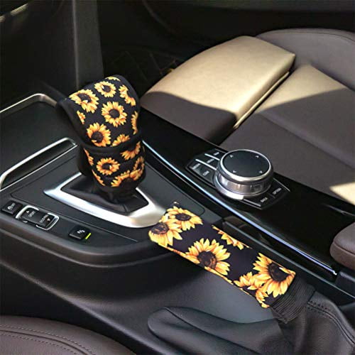 NETILGEN Car Accessories Hand Brake Cover Shift Gear Cover for Car Car Safety Belt Covers Sunflower Green Leaves Handbrake Comfort Durability Dust Proof Unisex Car Accessory NETILGEN Car Accessories Hand Brake Cover Shift Gear Cover for Car Car Safety Belt Covers Sunflower Green Leaves Handbrake Comfort Durability Dust Proof Unisex Car Accessory